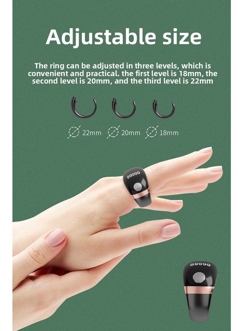 خاتم ذكي لجو الهدايا في العيد، طقم ٣ في ١، بشاشة رقمية، بلوتوث، عداد تذكير بالوقت، وعداد قياس الضغط اليدوي. خاتم ذكي، بلوتوث، خاتم الكتروني، عداد تذكير بالوقت، عرض رقمي يدوي. - Image 4